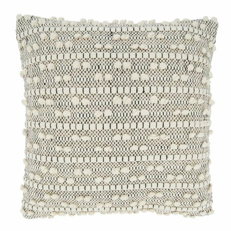 VECINDARIO 18 in. Moroccan Design Square Throw Pillow with Poly Filling, Natural VE3195347
